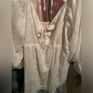 BOOHOO PLUS FLORAL BURNOUT RUCHED DETAIL SKATER DRESS Size 24 NWT